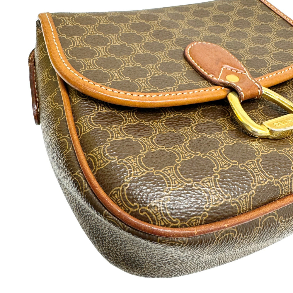 CELINE Macadam Shoulder Bag Triomphe Leather - Picture 5 of 11